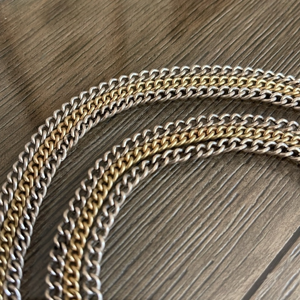 Chico’s Two-tone Y Necklace with Rhinestone - Picture 11 of 15